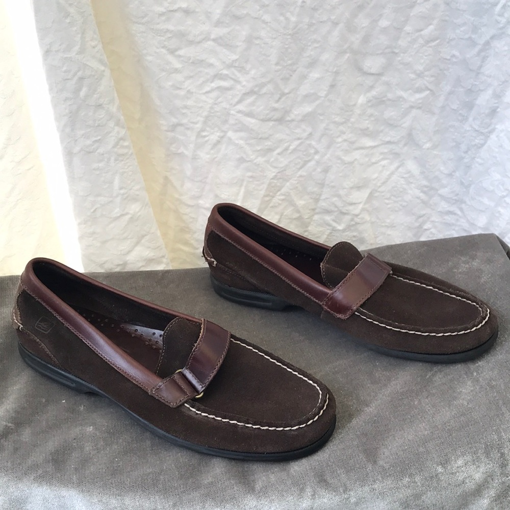 Sperry Top Siders Size 10 olive-y brown color - Picture 3 of 15